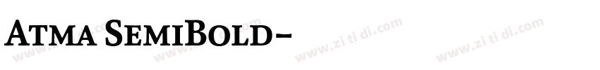 Atma SemiBold字体转换 Atma SemiBold字体转换